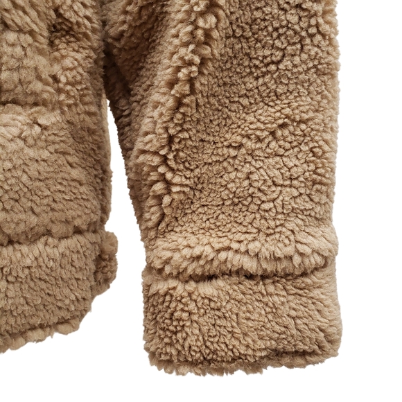 UGG RTW Women's Frankie Sherpa Faux Fur Trucker Jacket Camel XS NEW Cozy Neutral - Picture 5 of 7
